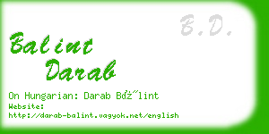 balint darab business card